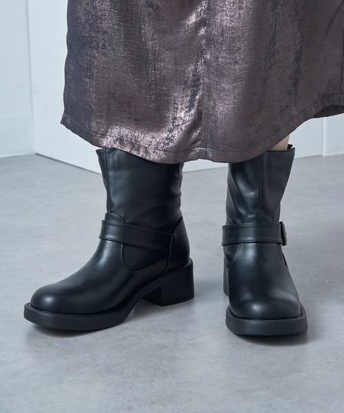 MAISON BREEZE（メゾンブリーズ）の「【MAISON BREEZE】ベルトエンジニアブーツ LIM（ブーツ・レディース・ブラック/キャメル/ダークブラウン・S/M/LL/L）」の12枚目の写真