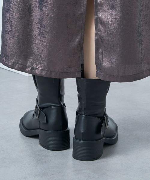 MAISON BREEZE（メゾンブリーズ）の「【MAISON BREEZE】ベルトエンジニアブーツ LIM（ブーツ・レディース・ブラック/キャメル/ダークブラウン・S/M/LL/L）」の14枚目の写真