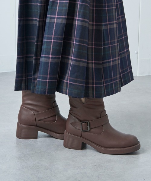 MAISON BREEZE（メゾンブリーズ）の「【MAISON BREEZE】ベルトエンジニアブーツ LIM（ブーツ・レディース・ブラック/キャメル/ダークブラウン・S/M/LL/L）」の6枚目の写真