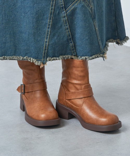 MAISON BREEZE（メゾンブリーズ）の「【MAISON BREEZE】ベルトエンジニアブーツ LIM（ブーツ・レディース・ブラック/キャメル/ダークブラウン・S/M/LL/L）」の17枚目の写真