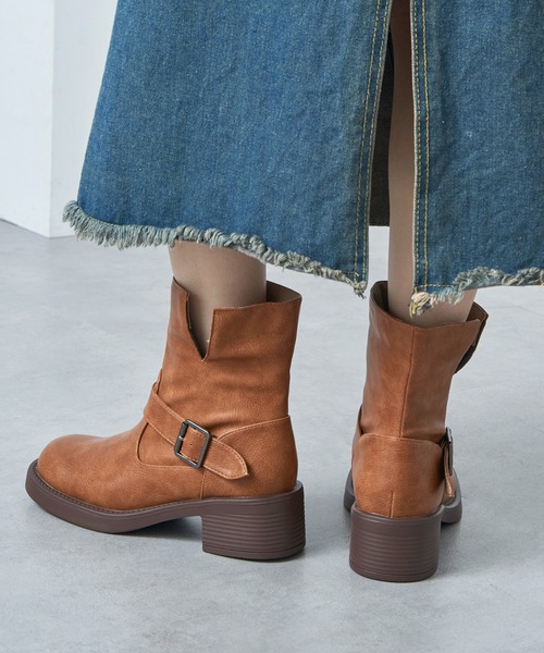 MAISON BREEZE（メゾンブリーズ）の「【MAISON BREEZE】ベルトエンジニアブーツ LIM（ブーツ・レディース・ブラック/キャメル/ダークブラウン・S/M/LL/L）」の21枚目の写真