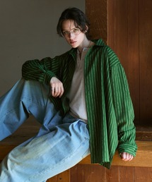 soerte(�\�G���e)��Loose Nuance Stripe L/S Shirt /���[�Y�j���A���X�X�g���C�v�����O�X���[�u�V���c(�V���c/�u���E�X)