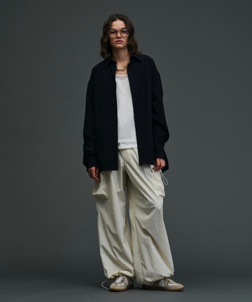 soerte(ソエルテ)の「Loose Nuance Stripe L/S Shirt /ルーズニュアンスストライプロングスリーブシャツ(シャツ/ブラウス・メンズ・ブルー/イエロー/グリーン/ネイビー/ブラック/ブラウン/ホワイト・3/2/1)」の13枚目の写真