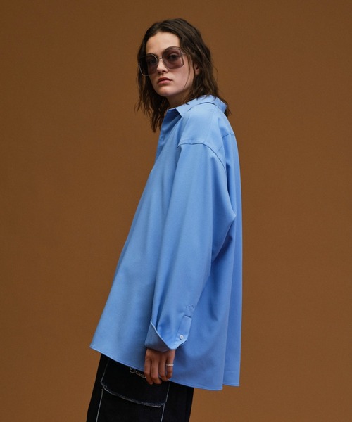 soerte(ソエルテ)の「Loose Nuance Stripe L/S Shirt /ルーズニュアンスストライプロングスリーブシャツ(シャツ/ブラウス・メンズ・ブルー/イエロー/グリーン/ネイビー/ブラック/ブラウン/ホワイト・3/2/1)」の11枚目の写真