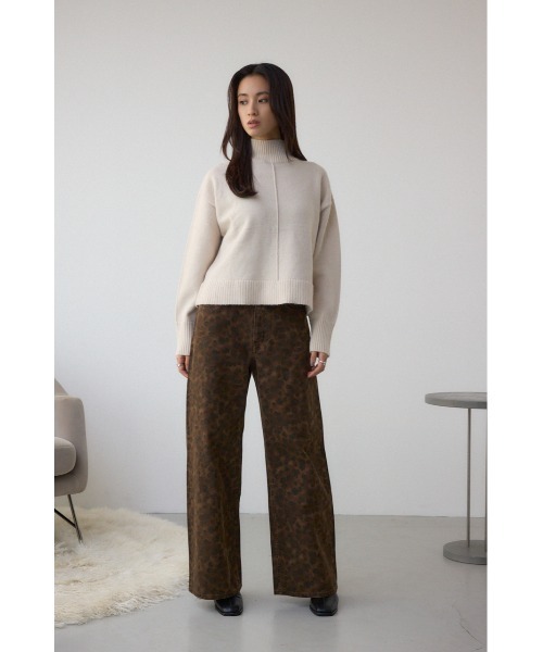 AZUL by moussy(アズールバイマウジー)の「【サイズ,身長別画像あり】AZUL DENIM 起毛ツイルレオパードデニム(デニムパンツ・レディース・ブラック系その他/ブラウン系その他・SMALL/MEDIUM)」の4枚目の写真