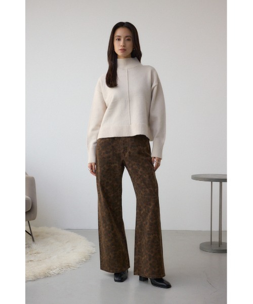 AZUL by moussy(アズールバイマウジー)の「【サイズ,身長別画像あり】AZUL DENIM 起毛ツイルレオパードデニム(デニムパンツ・レディース・ブラック系その他/ブラウン系その他・SMALL/MEDIUM)」の5枚目の写真
