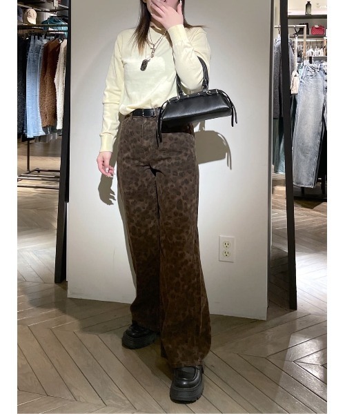 AZUL by moussy(アズールバイマウジー)の「【サイズ,身長別画像あり】AZUL DENIM 起毛ツイルレオパードデニム(デニムパンツ・レディース・ブラック系その他/ブラウン系その他・SMALL/MEDIUM)」の15枚目の写真