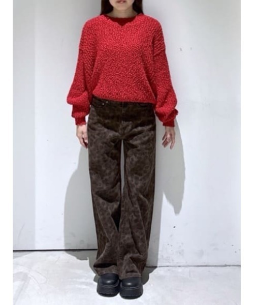 AZUL by moussy(アズールバイマウジー)の「【サイズ,身長別画像あり】AZUL DENIM 起毛ツイルレオパードデニム(デニムパンツ・レディース・ブラック系その他/ブラウン系その他・SMALL/MEDIUM)」の16枚目の写真