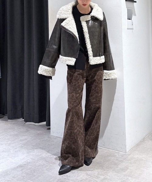 AZUL by moussy(アズールバイマウジー)の「【サイズ,身長別画像あり】AZUL DENIM 起毛ツイルレオパードデニム(デニムパンツ・レディース・ブラック系その他/ブラウン系その他・SMALL/MEDIUM)」の18枚目の写真
