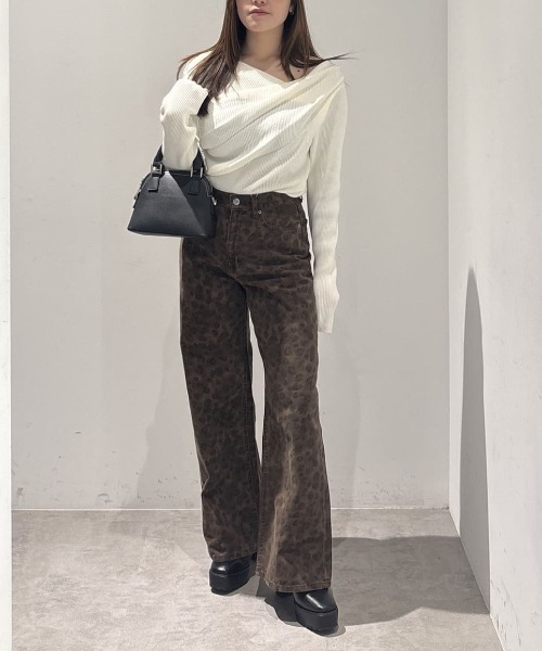 AZUL by moussy(アズールバイマウジー)の「【サイズ,身長別画像あり】AZUL DENIM 起毛ツイルレオパードデニム(デニムパンツ・レディース・ブラック系その他/ブラウン系その他・SMALL/MEDIUM)」の19枚目の写真