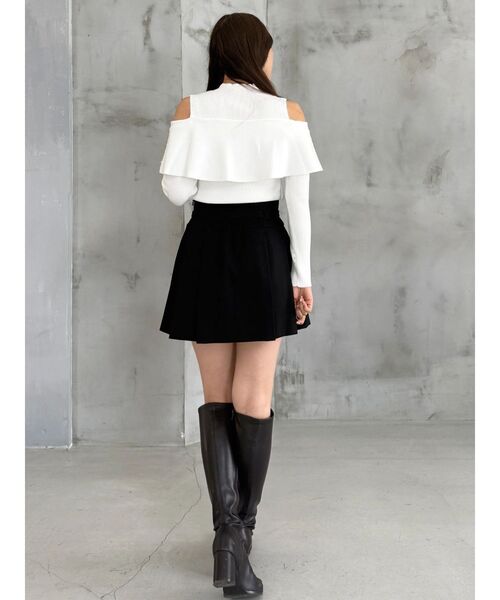 MERCURYDUO(マーキュリーデュオ)の「オフショルリボンパールニット(ニット/セーター・レディース・ブラック/ピンク/オフホワイト・FREE)」の16枚目の写真