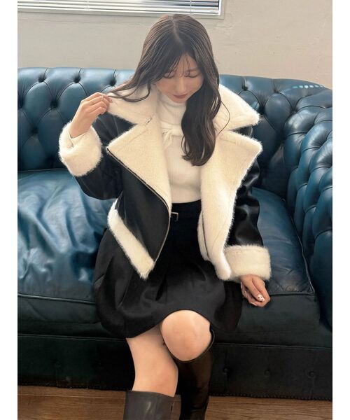 MERCURYDUO(マーキュリーデュオ)の「オフショルリボンパールニット(ニット/セーター・レディース・ブラック/ピンク/オフホワイト・FREE)」の18枚目の写真