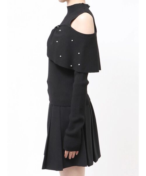 MERCURYDUO(マーキュリーデュオ)の「オフショルリボンパールニット(ニット/セーター・レディース・ブラック/ピンク/オフホワイト・FREE)」の21枚目の写真