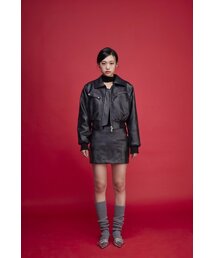 CAPRICIEUX（カプリシュー）の「Amber leather skirt (black)（スカート）」