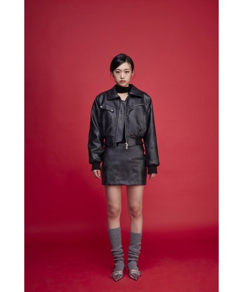 CAPRICIEUX(カプリシュー)の「Amber leather skirt (black)(スカート・レディース・その他・SMALL)」の5枚目の写真