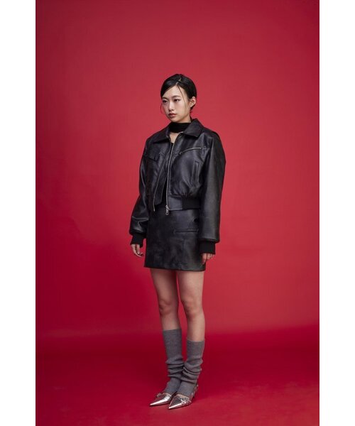 CAPRICIEUX(カプリシュー)の「Amber leather skirt (black)(スカート・レディース・その他・SMALL)」の6枚目の写真