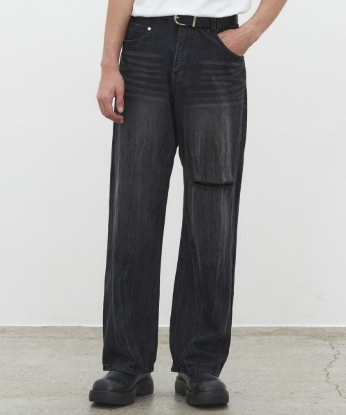 DECET(デケト)の「Mid Rise Wide Jeans DCPT027DMCRBlack(デニムパンツ・レディース・その他・26/32/34/28/30)」の5枚目の写真