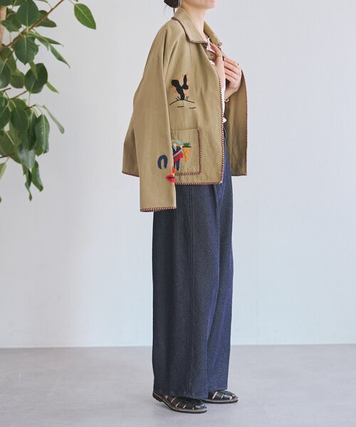 BEARDSLEY（ビアズリー）の「《2/12(木)12:00予約開始》襟付きメキシカンジャケット（その他アウター・レディース・ベージュ・FREE）」の3枚目の写真