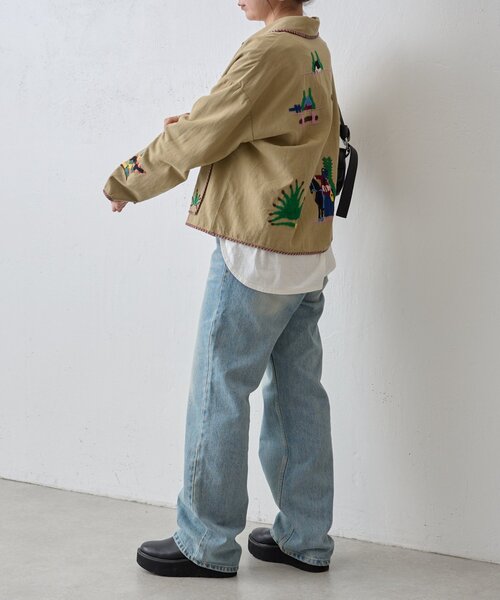 BEARDSLEY（ビアズリー）の「襟付きメキシカンジャケット（その他アウター・レディース・ベージュ・FREE）」の11枚目の写真