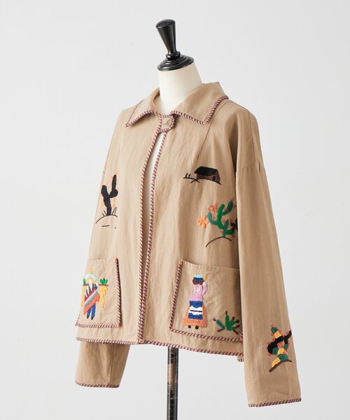 BEARDSLEY（ビアズリー）の「襟付きメキシカンジャケット（その他アウター・レディース・ベージュ・FREE）」の16枚目の写真