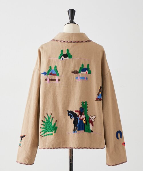 BEARDSLEY（ビアズリー）の「《2/12(木)12:00予約開始》襟付きメキシカンジャケット（その他アウター・レディース・ベージュ・FREE）」の14枚目の写真