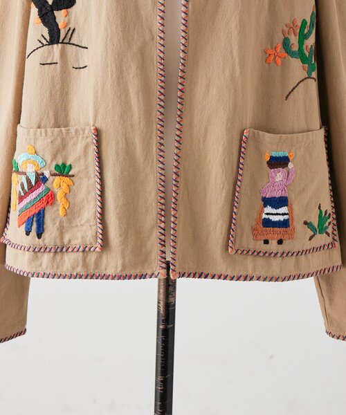 BEARDSLEY（ビアズリー）の「《2/12(木)12:00予約開始》襟付きメキシカンジャケット（その他アウター・レディース・ベージュ・FREE）」の18枚目の写真