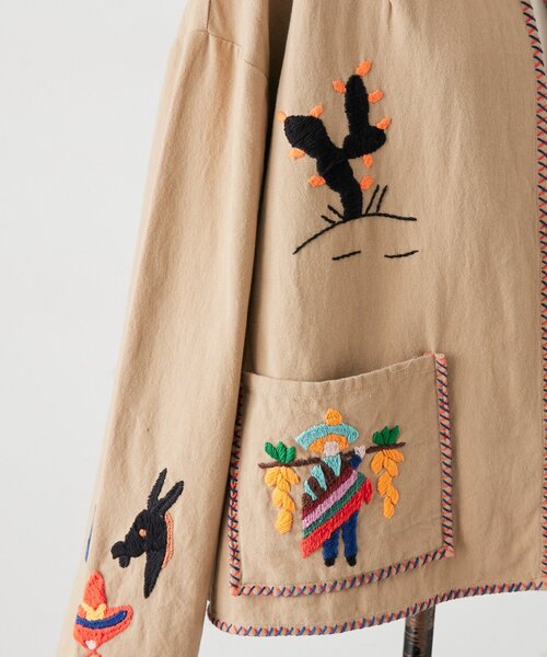 BEARDSLEY（ビアズリー）の「《2/12(木)12:00予約開始》襟付きメキシカンジャケット（その他アウター・レディース・ベージュ・FREE）」の19枚目の写真