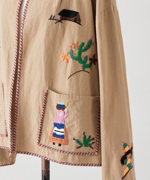 BEARDSLEY（ビアズリー）の「《2/12(木)12:00予約開始》襟付きメキシカンジャケット（その他アウター・レディース・ベージュ・FREE）」の8枚目の写真