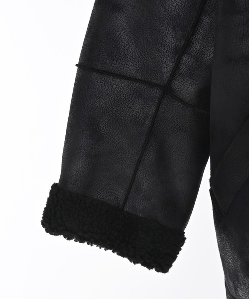 Narcissus（ナルシス）の「【リバーシブル】ムートンコート/ボアコート（ムートンコート・レディース・ブラック・FREE）」の15枚目の写真