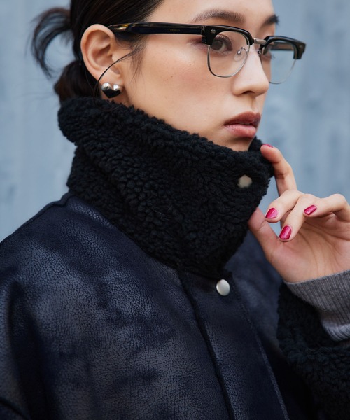 Narcissus（ナルシス）の「【リバーシブル】ムートンコート/ボアコート（ムートンコート・レディース・ブラック・FREE）」の3枚目の写真