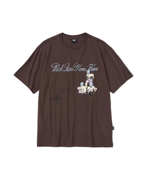 WMC(ダブリューエムシー)の「マスクボクサーTシャツ_BROWN(Tシャツ/カットソー・メンズ・ブラウン・MEDIUM/LARGE/X-LARGE)」の1枚目の写真