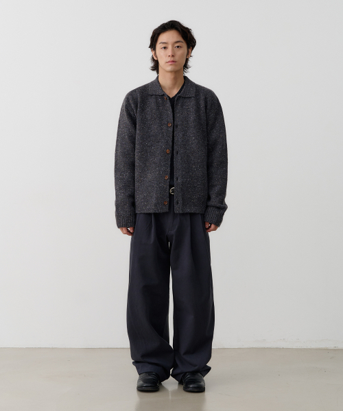 NOUN(ノウン)の「nep yarn collar cardigan (charcoal)(カーディガン/ボレロ・メンズ・その他・1/2)」の10枚目の写真