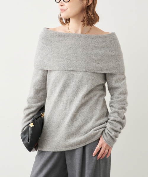 トップス Deuxieme Classe Fluffy sweater Fluffy Off Shoulder ニット（ニット/セーター）｜Fluffy（フラッフィ