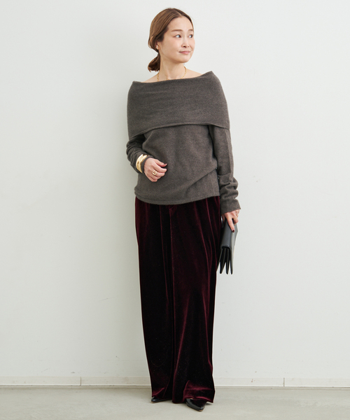 Fluffy Off Shoulder ニット（ニット/セーター）｜Fluffy（フラッフィ