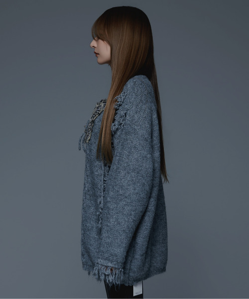 .KOM（ドットコム）の「『.KOM/ドットケーオーエム』蝶デザインニット【GC】（ニット/セーター・レディース・アイボリー/グレー・FREE）」の8枚目の写真