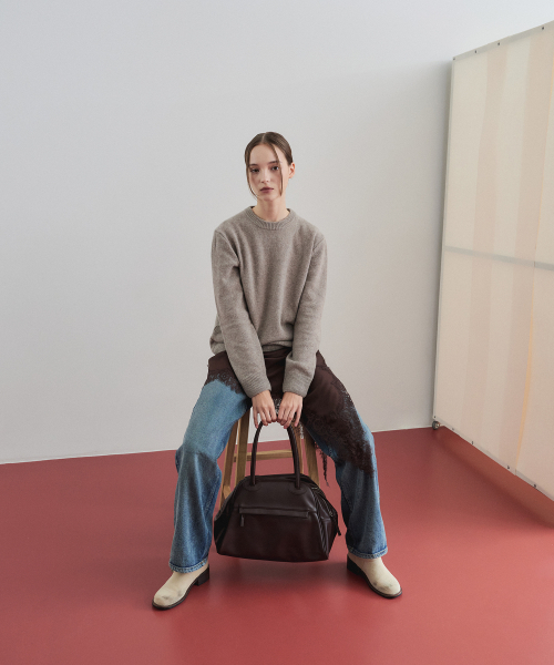 CHRISTINE PROJECT(クリスティンプロジェクト)の「TWO ZIPPER BAG ORIGINAL(CACAO)(ショルダーバッグ・レディース・その他・FREE)」の9枚目の写真
