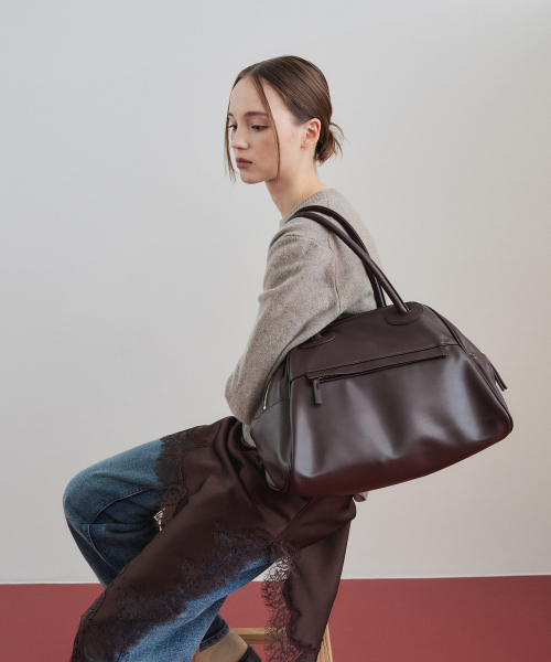 CHRISTINE PROJECT(クリスティンプロジェクト)の「TWO ZIPPER BAG ORIGINAL(CACAO)(ショルダーバッグ・レディース・その他・FREE)」の10枚目の写真