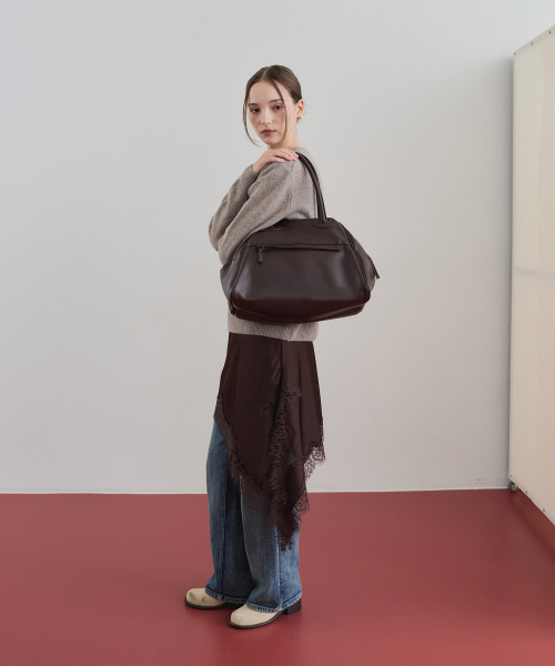 CHRISTINE PROJECT(クリスティンプロジェクト)の「TWO ZIPPER BAG ORIGINAL(CACAO)(ショルダーバッグ・レディース・その他・FREE)」の12枚目の写真
