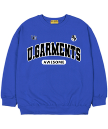 [キモ]UGスポーティオーバーサイズマンツーマンTシャツブルー