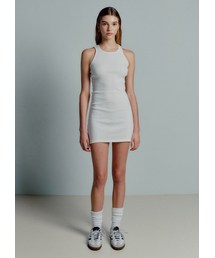 MINA SONG（ミナソン）の「ESSENTIAL RIB DRESS - WHITE（ワンピース）」