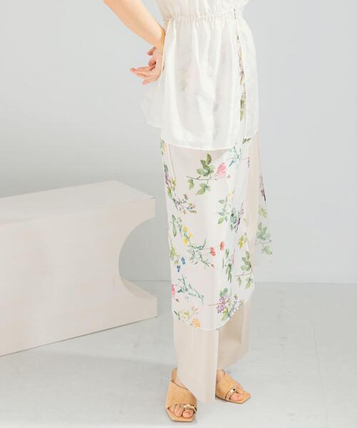 URBAN RESEARCH ROSSO WOMEN（アーバンリサーチ　ロッソ）の「ボタニカルプリントスカーフ（バンダナ/スカーフ・レディース・ブラック/オフホワイト・FREE）」の4枚目の写真