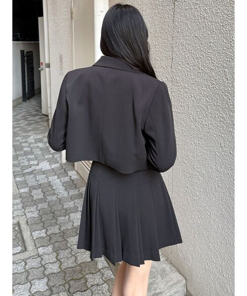 MURUA（ムルーア）の「ショートジャケット&スカートセットアップ（テーラードジャケット・レディース・ブラック/グレー/ミント/ベージュ・1/2）」の21枚目の写真