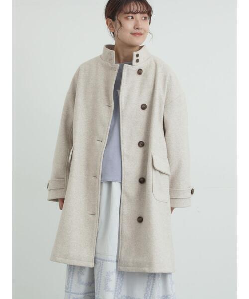 セール】ウールライクスタンドネックコート（その他アウター