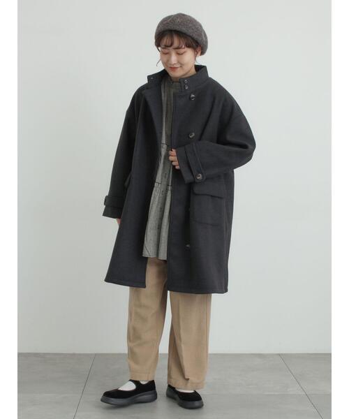 Samansa Mos2（サマンサ モスモス）の「ウールライクスタンドネックコート（その他アウター・レディース・チャコールグレー/ピンク/ベージュ/モカ・F）」の8枚目の写真