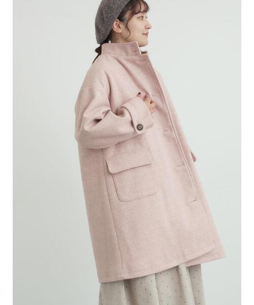 Samansa Mos2（サマンサ モスモス）の「ウールライクスタンドネックコート（その他アウター・レディース・チャコールグレー/ピンク/ベージュ/モカ・F）」の16枚目の写真