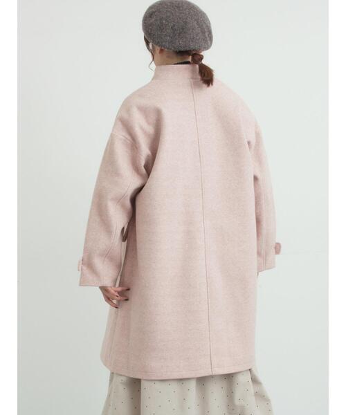 Samansa Mos2（サマンサ モスモス）の「ウールライクスタンドネックコート（その他アウター・レディース・チャコールグレー/ピンク/ベージュ/モカ・F）」の17枚目の写真