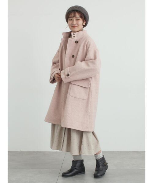 Samansa Mos2（サマンサ モスモス）の「ウールライクスタンドネックコート（その他アウター・レディース・チャコールグレー/ピンク/ベージュ/モカ・F）」の19枚目の写真