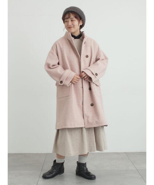 Samansa Mos2（サマンサ モスモス）の「ウールライクスタンドネックコート（その他アウター・レディース・チャコールグレー/ピンク/ベージュ/モカ・F）」の20枚目の写真