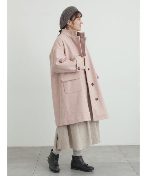 Samansa Mos2（サマンサ モスモス）の「ウールライクスタンドネックコート（その他アウター・レディース・チャコールグレー/ピンク/ベージュ/モカ・F）」の21枚目の写真