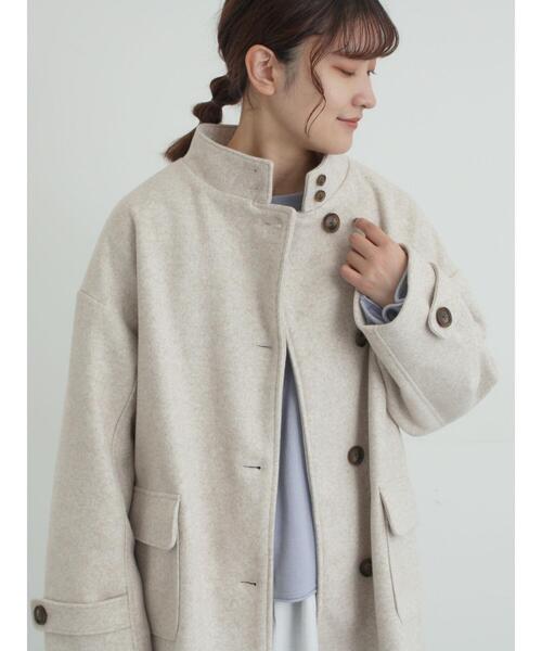 Samansa Mos2（サマンサ モスモス）の「ウールライクスタンドネックコート（その他アウター・レディース・チャコールグレー/ピンク/ベージュ/モカ・F）」の22枚目の写真